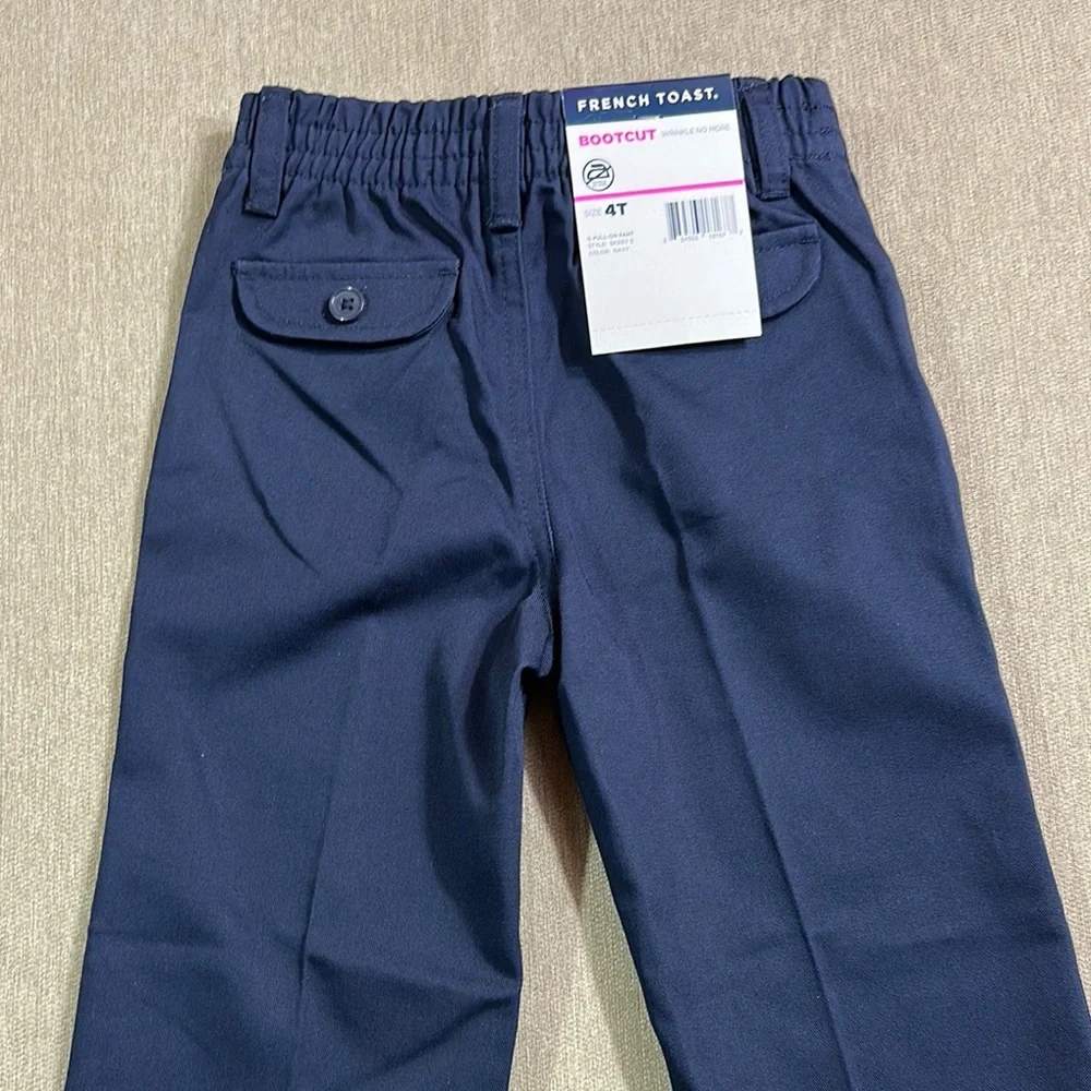 French Toast Kids Navy Pull on Pants Bootcut Size 4T - Picture 5 of 6